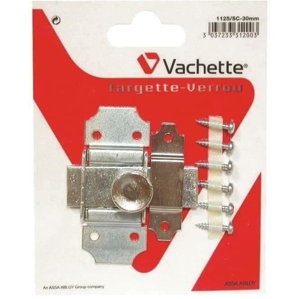 Måltavla platt VACHETTE - 30 mm - Nicklad - Med nyckel