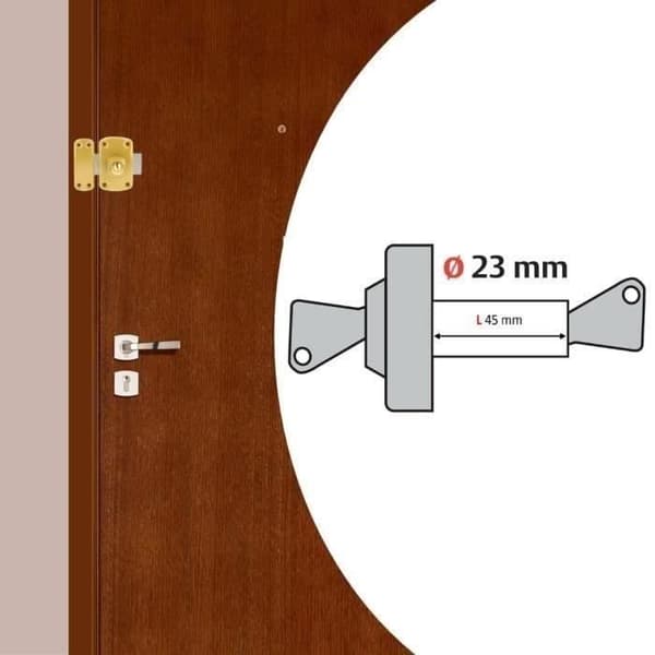 Cyclop dubbelcylinderlås - VACHETTE - 45 mm - Antiplockstift - 3 nycklar ingår