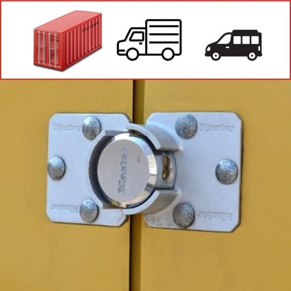 Hänglås för skåpbilsdörr - MASTER LOCK - 736EURD - Runt hänglås + Hasp