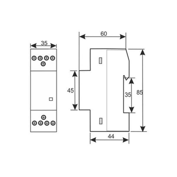 Kontakt 250 Tre-fas VAC 230VAC.4 c.öppen Elektro Dh 78.251/25 8430552146765