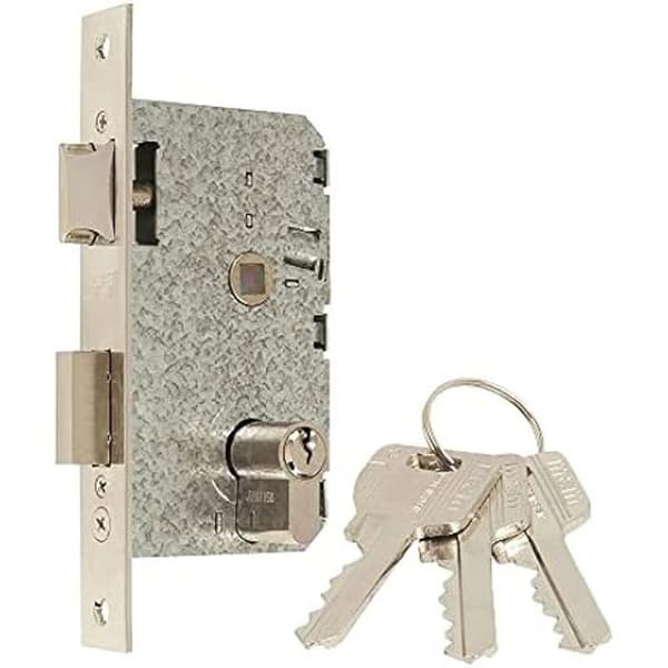 Lås - MCM - 2501 - Nickelpläterad - Höger - 30 mm - Cylinder