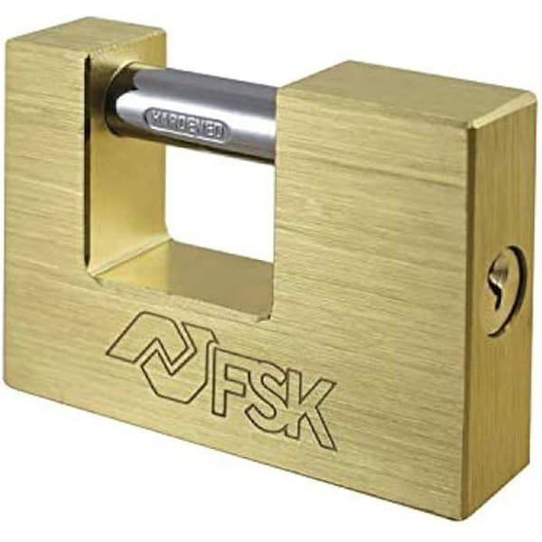 Säkerhetshänglås - FERRESTOCK - FSKCAN190 - Massiv mässing - Härdat stål - 90 mm