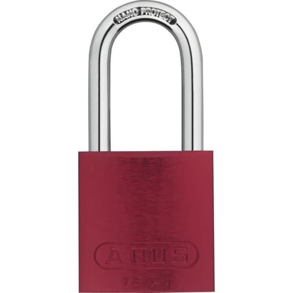 Cykellås - ABUS - 72/40HB40 - Aluminium - Hög ögla 40mm - Röd