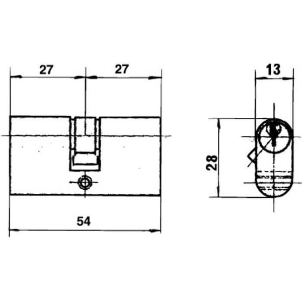 Cylinder Lince oval nickel 0603/54 mm