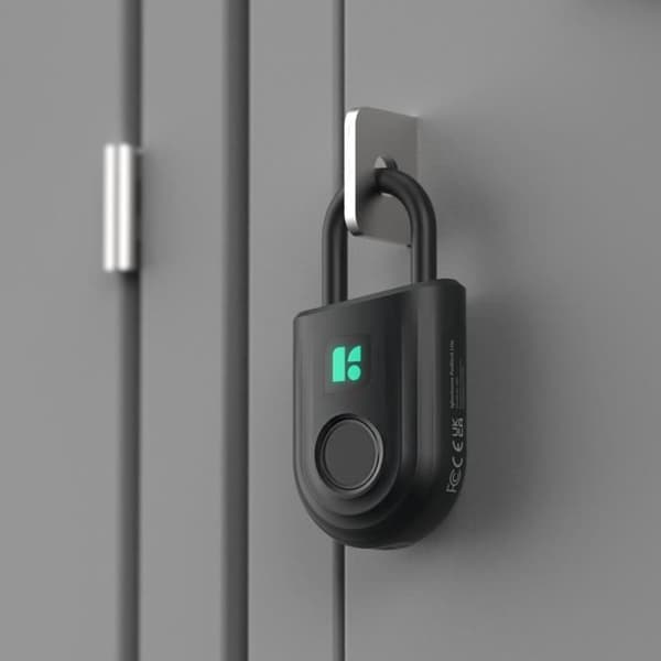 Fingeravtryckshänglås - Hänglås Lite - IGLOOHOME - Svart - Biometriskt - Uppladdningsbart batteri
