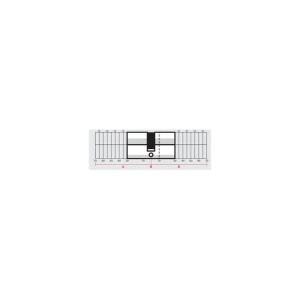 THIRARD - Cylindrisk lås med knapp Transit 1, 30Bx40mm, förnicklad, 5 nycklar
