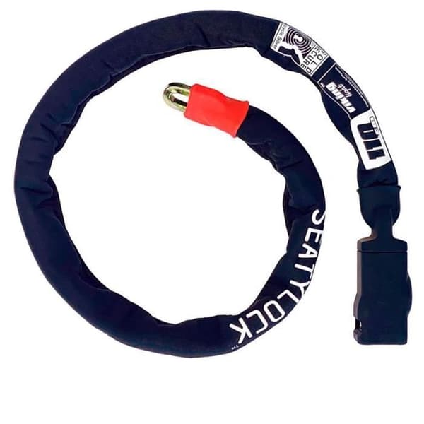SEATY LOCK CANDADO SEATYLOCK Cadena Viking Light Lock 110X7CM Svart Accesorios och recambios cyklar Unisex-Vuxen, Standard