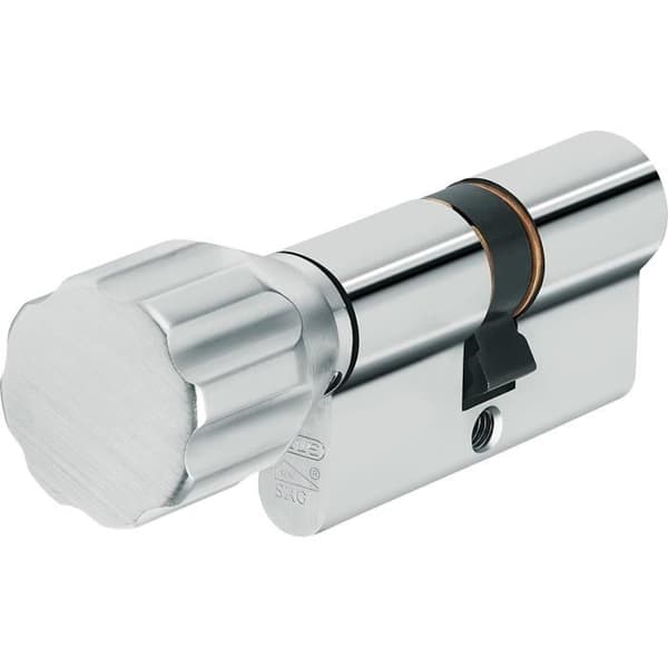 Abus KXP20SN Z45K30 vs Dörrhandtag med knapp, Silver, Set med 5 delar