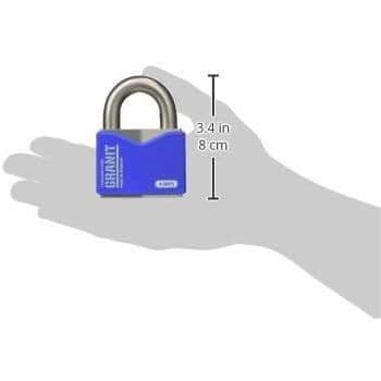 ABUS Cadenas Granit 37ST55 i rostfritt stål - Säkerhetsnivå ABUS 10 - BlåSilver