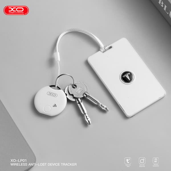 XO Bluetooth-avaimenetsin, jossa on pitkä akun kesto ja kompakti muotoilu - Valkoinen