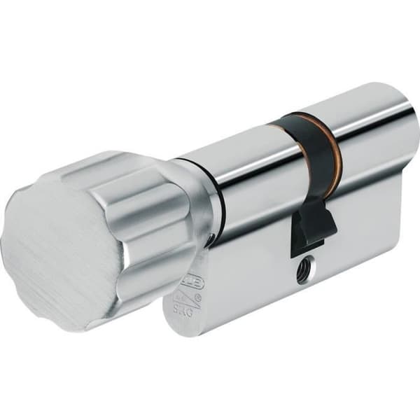 Abus Cylindrisk Dörrhandtag KXP20SN Z45K45 mm, Förnicklad, Set med 5 Delar