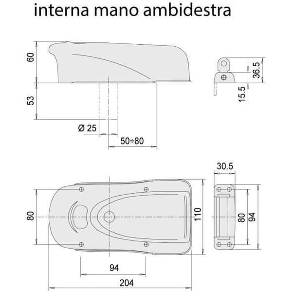 Cisa Metal elektrisk cylinder 1A731.00.0 - 24818