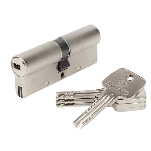 BRICARD TRIALS cylinder 15981 40+40 mm dubbel ingång förnicklad säkerhetsnivå 4