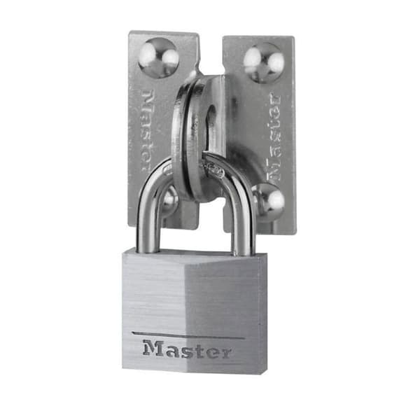 Master Lock E9140600008 Pack rätvinkliga öglor 60 + Hänglås