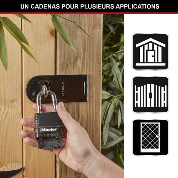 Master Lock Excell Zink 57mm Kombinationshänglås Svart M178EURD