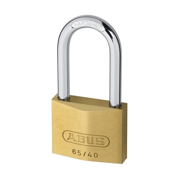 ABUS hänglås 65-40mm högt bygel - Vit - Nyckel - Utility