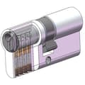 Miniatyrbild 3 av 3: YALE 500+ serie cylinder 40x40 mm nickelpläterad - 5 stift - Plockskydd