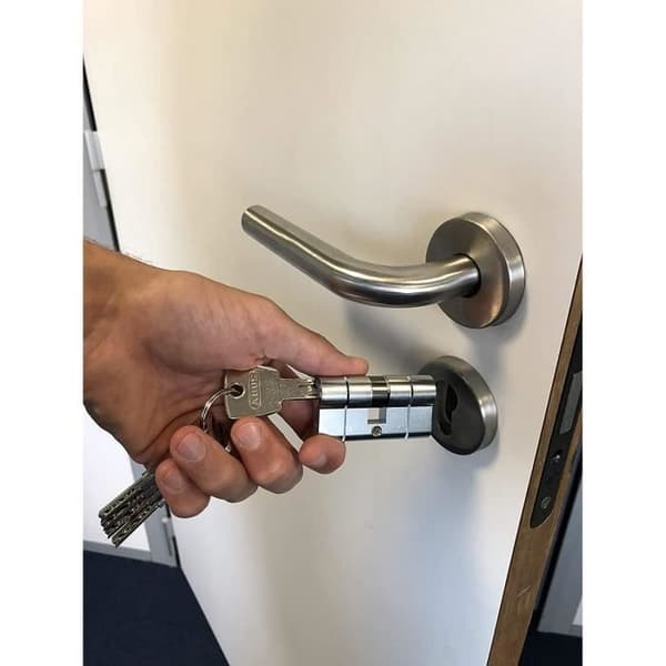 Abus Cylinder Dubbel Entry D6PSN 40-40 mm Bkn, Nickelpläterad - 0072619