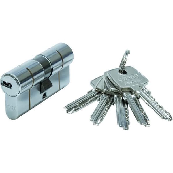 Abus Cylinder Dubbel Entry D6PSN 40-40 mm Bkn, Nickelpläterad - 0072619