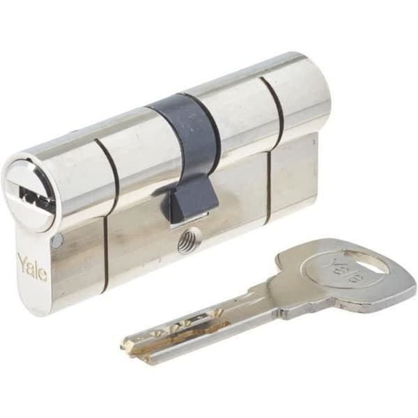 YALE högsäkerhetscylinder Serie 2100 löstagbar 35x35 mm förnicklad