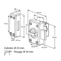 Miniatyrbild 3 av 4: ABUS CLKCB40BC Dörrlås med knapp - Cylinder 40mm - Säkerhetsnivå 5