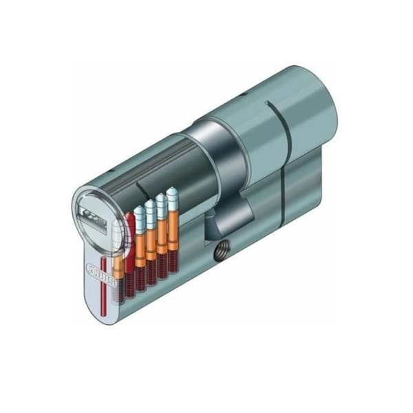 Cylinder D6 45x45mm anti-brott varierar D6PSN 45/45 BK Abus