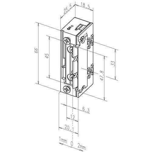 Eff-Eff Eff Eff dörröppning för profix2 10–24 V Cylinder Utan stängningsskiva, 1 styck, 118e.13 -- A71 -