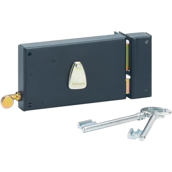 Utanpåliggande lås - THIRARD - HZ 140X82MM - 2 poäng - Säkerhetsnivå 6 - 2 ingångscylinder