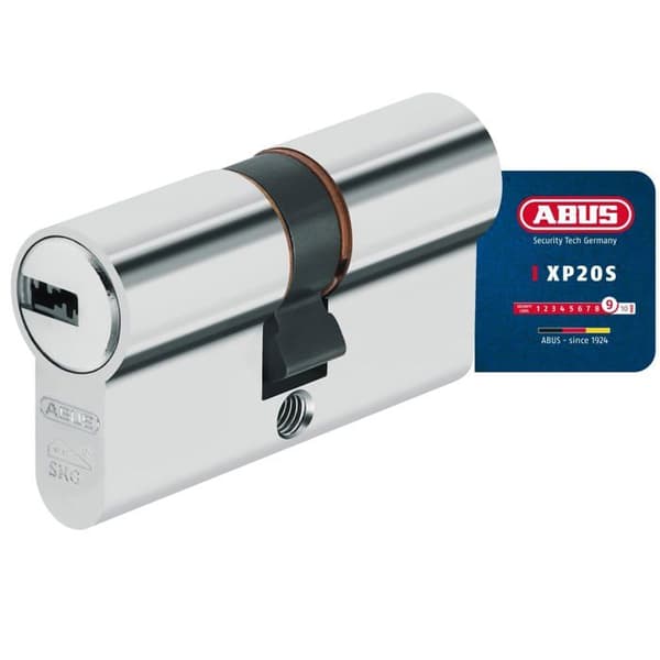 Lås - pipa - cylinder - Abus lås - 73748 - XP20SN 45/70 Dörrcylinder, Silver, Set med 5 delar