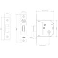 Miniatyrbild 2 av 2: Yale Locks PM322 3 Mortice Deadlock Spak polerad mässing 65 mm 2,5 tum YALPM322PB25