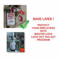 Miniatyrbild 2 av 4: Huvudlås - 1484B - Lockoutstation [Kapacitet 20 Hänglås] [Tom] -, Plast, Gult, 63,5 cm x 63,5 cm x 8,1 cm