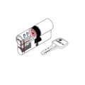 Miniatyrbild 3 av 3: ABUS EC-S urkopplingsbar säkerhetscylinder 30x50 mm Matt Nickelpläterad - 5 vändbara nycklar och ägarkort
