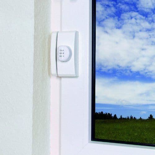 Fönsterlåssystem - ABUS - FTS106 W EK - Vit - Nyckel - Utanpåliggande monterad