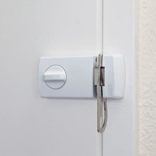 Dörrlåset - ABUS - 2130 W B/DFNLI - 5 punkter - Vit - Med nyckel