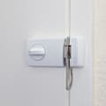 Miniatyrbild 2 av 4: Dörrlåset - ABUS - 2130 W B/DFNLI - 5 punkter - Vit - Med nyckel