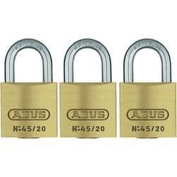Abus 45/20 Mässingshänglås - Set med 3 - Daglig användning - 3 nycklar