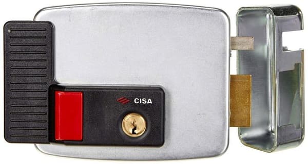 Lås - pipa - cylinder - Cisa lås - 11731701 - Ellås - 12 V - Galvaniserat -, silver, , 12V