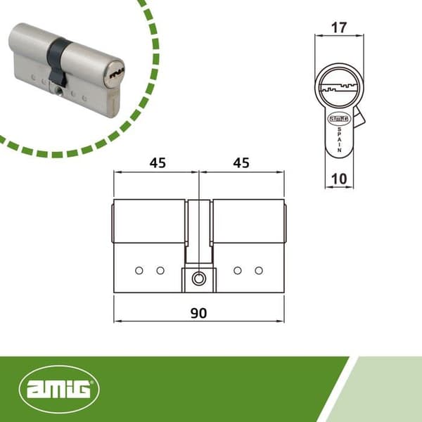 Lås - pipa - cylinder - Amig lås - 20000