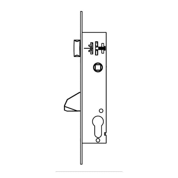 Lås - pipa - cylinder - Tesa-lås - 2210BE203AI - Assa Abloy 2210253 Enpunktslås för metallprofil,