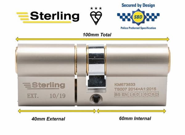 Lås - cylinder - cylinder - Sterlinglås - EPD6040