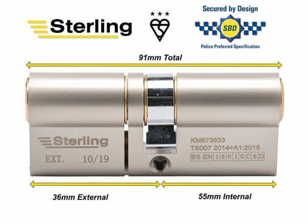 Lås - cylinder - cylinder - Sterlinglås - EPD5536