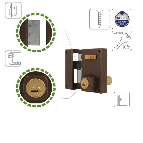 Lås - pipa - cylinder - Amig lås - 75