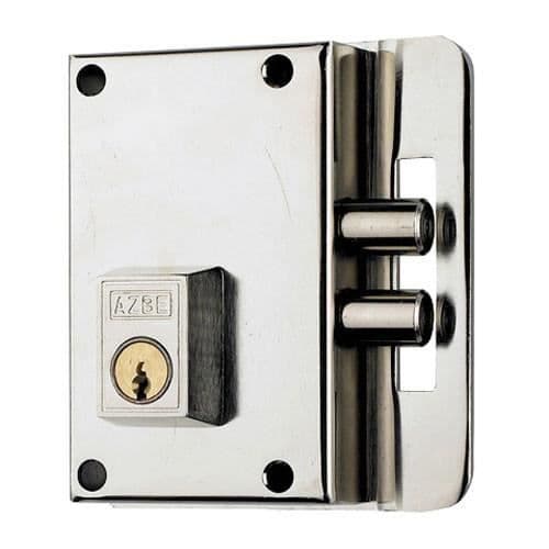 Utanpåliggande lås - AZBE - 10-0-hn/vänster - Anti-inbrottssystem - Dubbel cylinder - 2 bultar