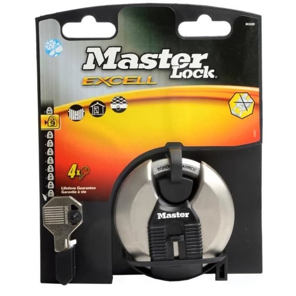 Master Lock Excell 80mm Disc Hänglås i rostfritt stål M50EURD