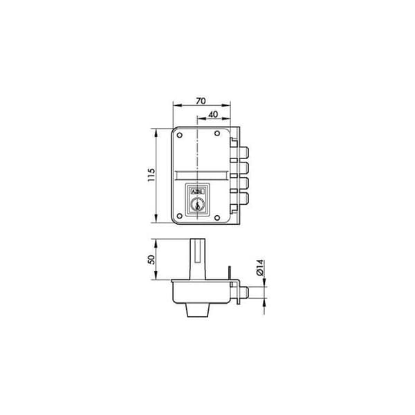 azbe Lås 8-0-HN/Höger. - 3010015