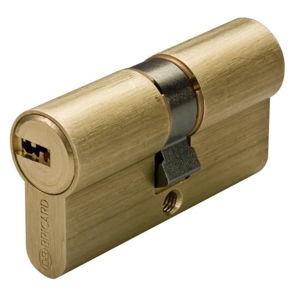 BRICARD MEDIAL 1778 Cylinder 40+40 mm dubbelöppning gul mässing säkerhetsnivå 3