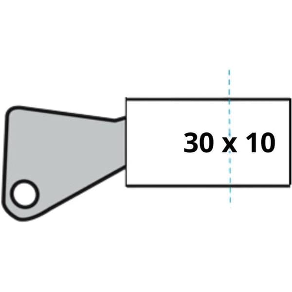 Halvcylinderlås - YALE - YC1000+ - 30x10 mm - 6 stift - 4 vändbara nycklar - Nickelpläterad