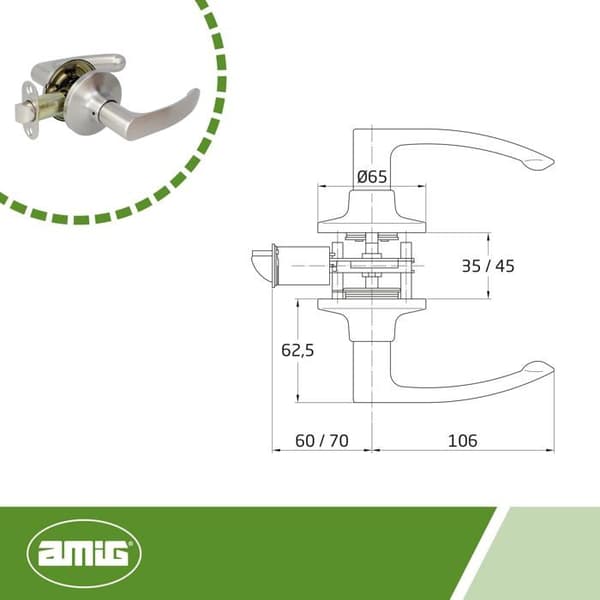Serrure - barillet - cylindre - verrous Amig - 730R