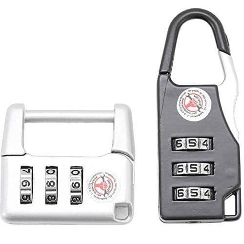 Kraftmann 85809 Bagagelåsset med siffror, Svart-vit, Set med 2 delar