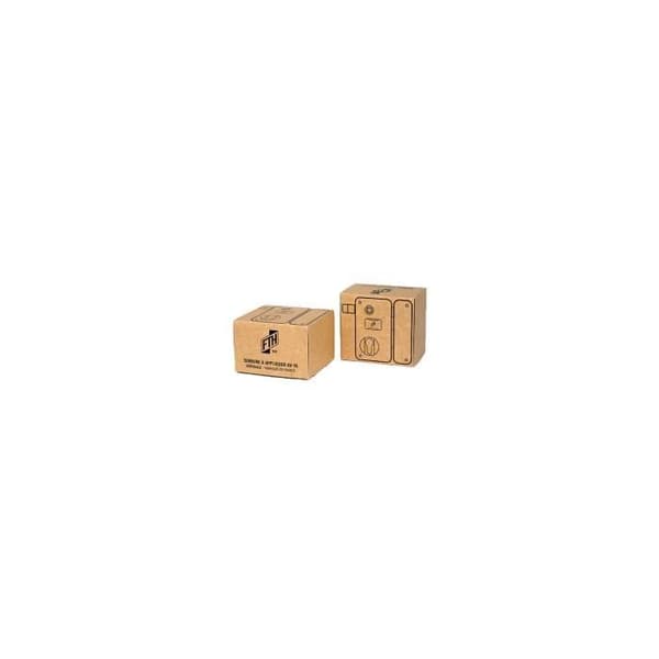 FTH - AH45 vertikal utanpåliggande låsbox med dubbel ingång, höger, 75x130 mm, 45 mm axel, mattsvart